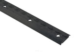 Airlineschiene, schwarz, halbrund, gebohrt, 1 Meter
