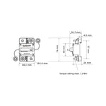 Sicherungsautomat mit Resetschalter M6 (1/4") 30A & 50A